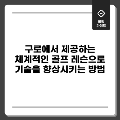 구로에서 제공하는 체계적인 골프 레슨으로 기술을 향상시키는 방법