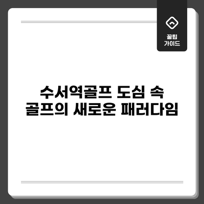 수서역골프: 도심 속 골프의 새로운 패러다임